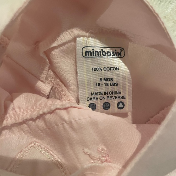 Minibasix Baby Girls 9M Pink One Piece/Romper Heart Details, Softest Cotton - Picture 5 of 7